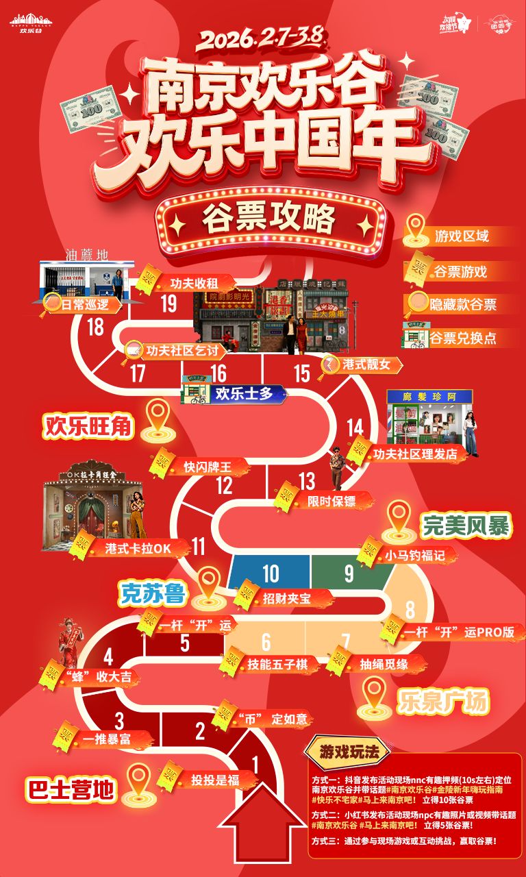 南京欢乐谷春节有哪些活动新葡京网上赌场2026(图1) 南京欢乐谷春节有哪些活动新葡京网上赌场2026(图1)